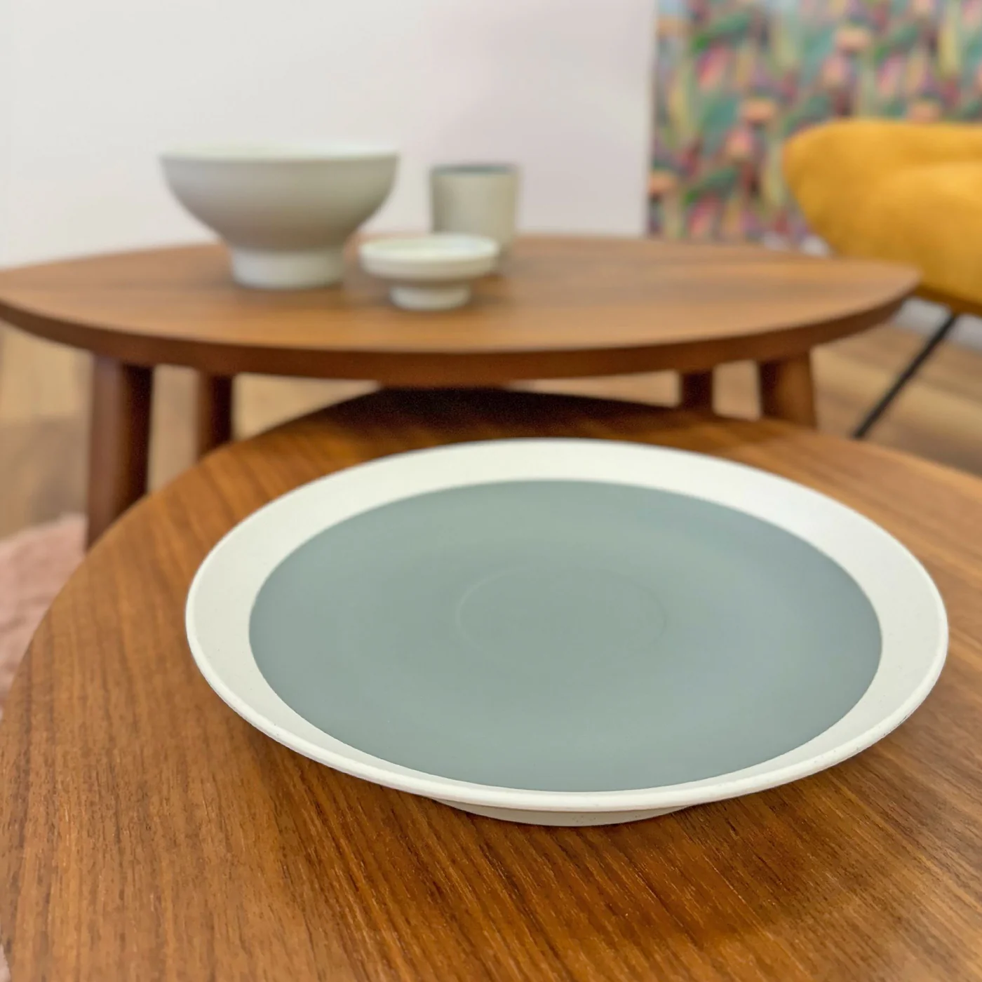 MELAMINE EIRTH SEA GREEN PLATE 240MM